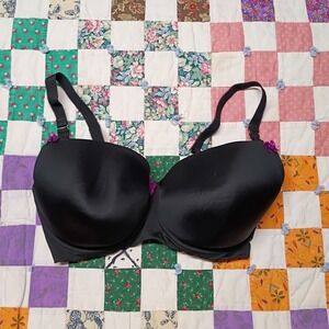 Cake Lingerie Dark Toffee Black Nursing Bra Womens Size 36G With Bow